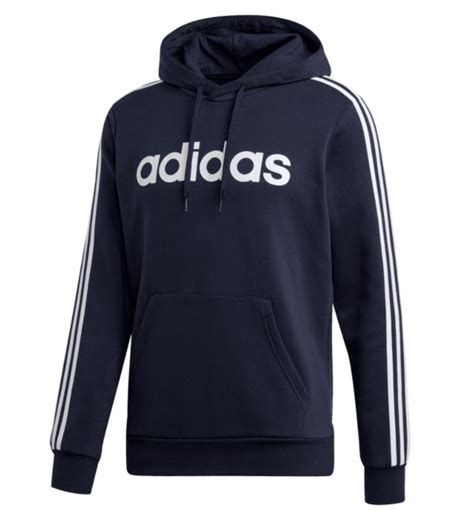 adidas kapuzenpullover essential 3s fleece dunkelblau/weiß